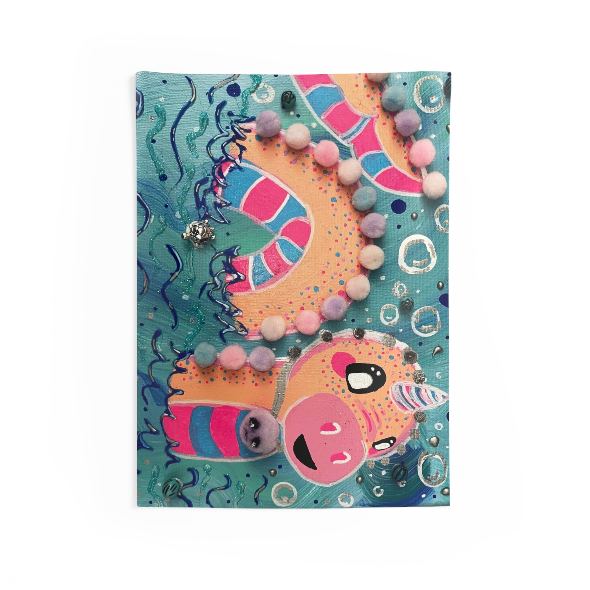 Cute Cryptid Wall Tapestry — Cute Nessie Bedroom Decor