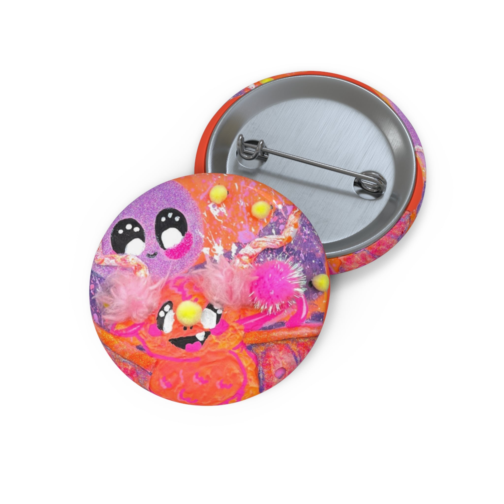 Cute Cryptid Pin Button — Cute Jersey Devil Enamel-Style Badge