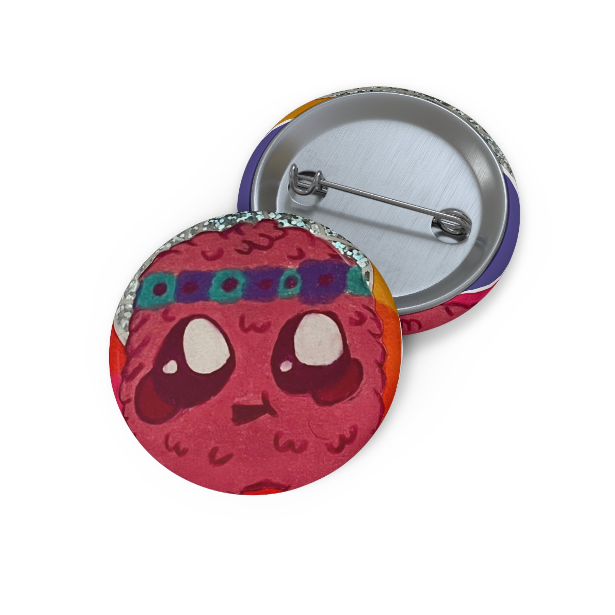 Cute Cryptid Pin Button — Cute Fresno Nightcrawler 2 Enamel-Style Badge