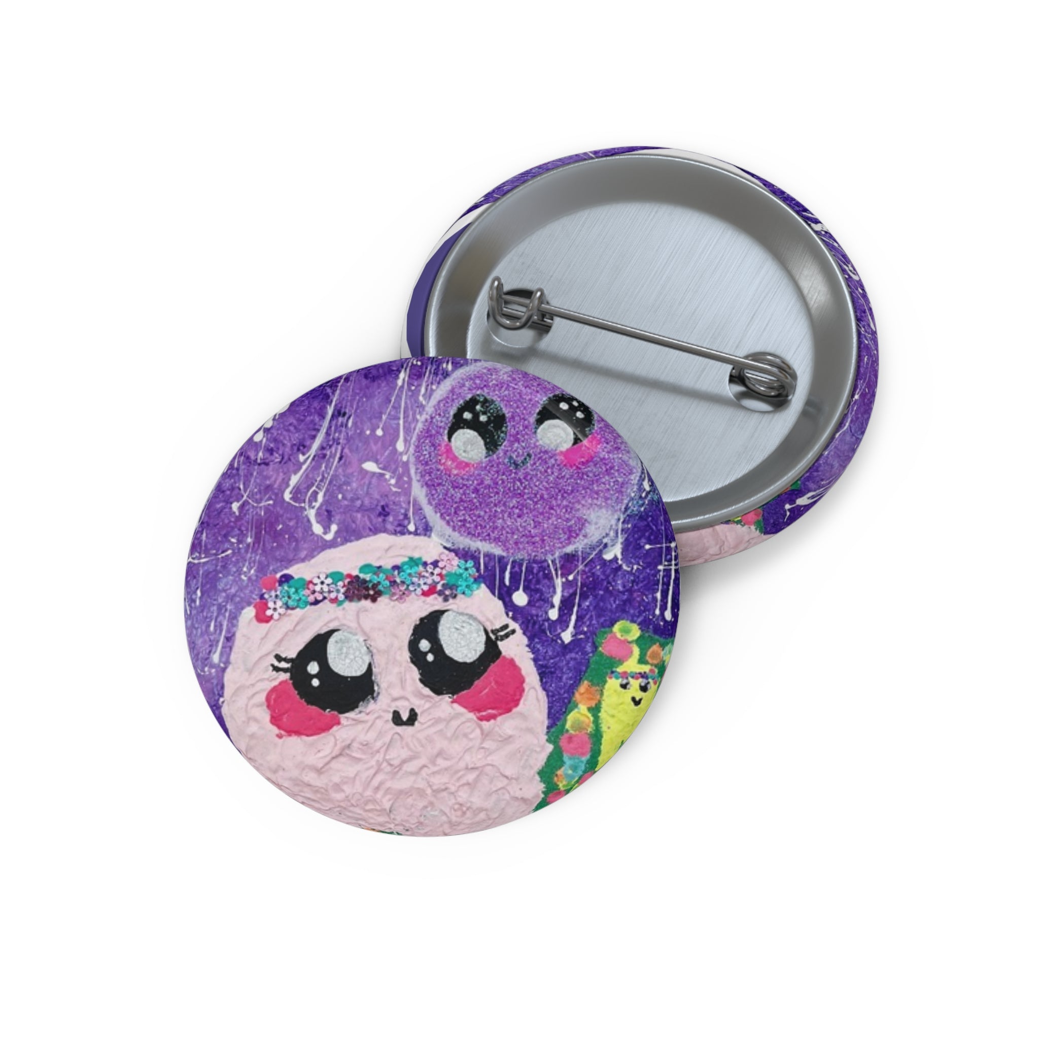 Cute Cryptid Pin Button — Cute Fresno Nightcrawler Enamel-Style Badge